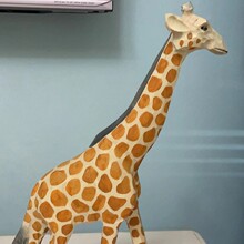 木制工艺品木雕长颈鹿摆件棕马摆件桌面摆件礼品