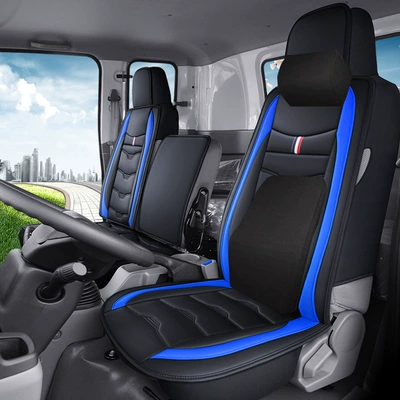 Dongfeng, Jiangling, and Foton – Universal seat cover - blue-memory-version-a-set-of-three-person-passenger-seats
