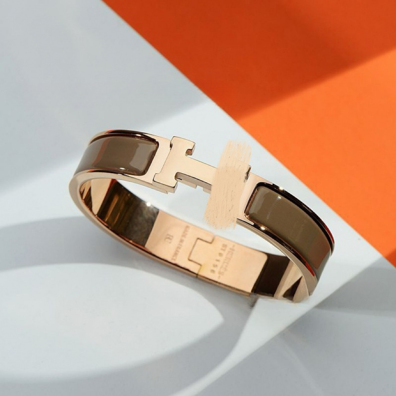 Rose gold elephant gray H bracelet