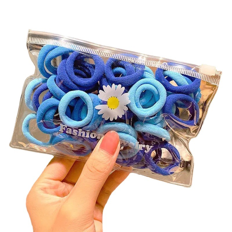 Banda de goma para niños banda de cabello al por mayor Daisy Corea del Sur banda de cabello de tamaño pequeño banda de goma de color Banda de cabello Mori simple para mujer