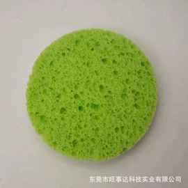 圆形蜂窝柔软卡通木浆绵洗脸扑 清洁女脸部细腻柔软卸妆绵