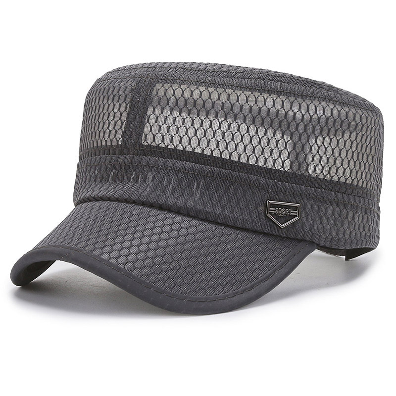 Net zomer eendenbek dunne zonneklep ademend en zonnebrandcrème honkbalpet, veelzijdig voor buitenmensen, platte hoge hoed_voghion.com