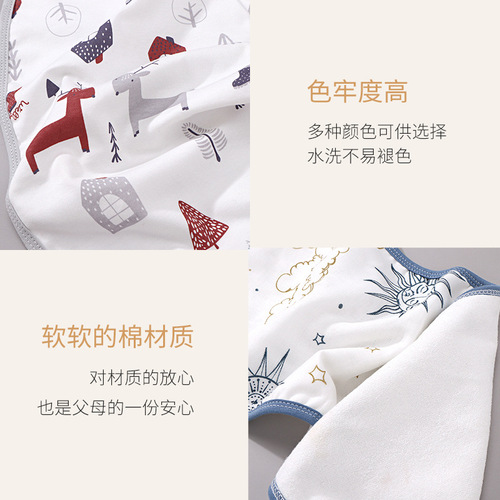 Newborn baby terry spit-up nursing pad shoulder absorbent soft mouth wipe, bamboo cotton gauze baby large bib wholesale