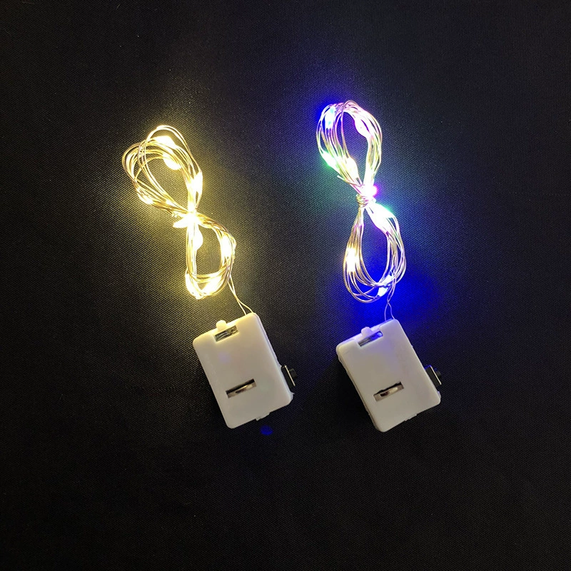 1 метр, 10 ламп, тёплый цвет LED лампа-зарки, медная проволока, три режима, цветочная декоративная световая полоса
