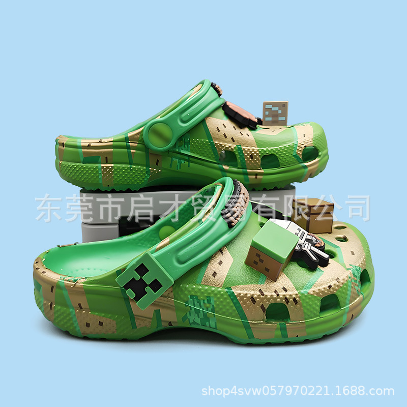 cross新款卡通联名萌露比立体鞋花 儿童防滑洞洞鞋潮流凉鞋|undefined