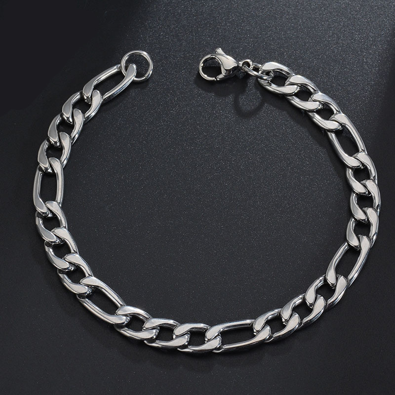 Figaro Kette Für Herren Aus Edelstahl Im Drei-zu-eins Design_voghion.com