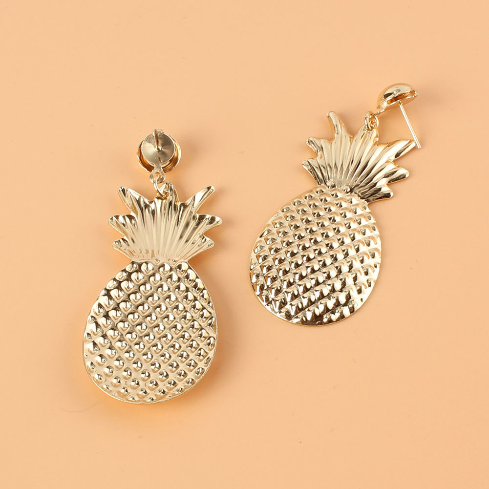 Creative Cute Style Alloy Pineapple Earrings display picture 2