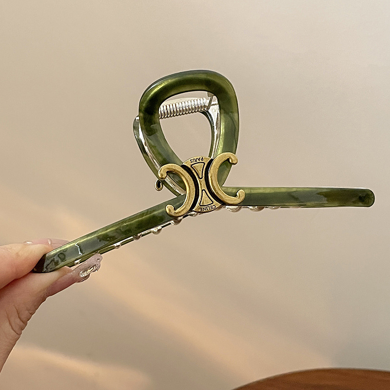 Clip de agarre de ácido acético para mujer, horquilla de disco en la parte posterior de la cabeza, rojo de red, nuevo clip de tiburón 2025, horquilla de alta gama, tocado