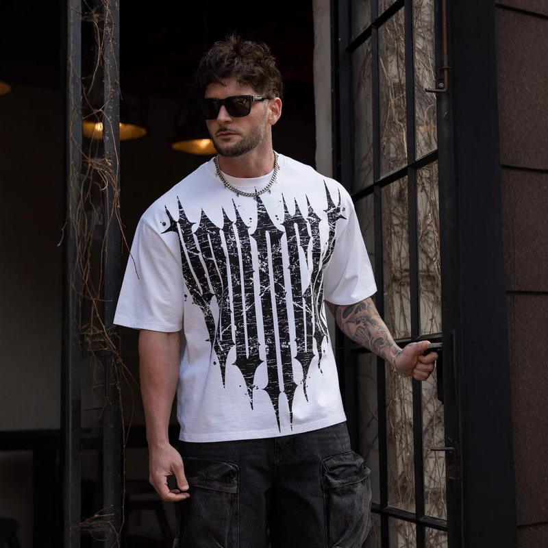 Youngla American New Men's Oversized T-Shirt Jogging Sports Fitness Pure Cotton Round Neck Short Sleeve Fashion Casual T-Shirt Youngla American New Men's Oversized T-Shirt Jogging Sports Fitness Pure Cotton Round Neck Short Sleeve Fashion Casual T-Shirt