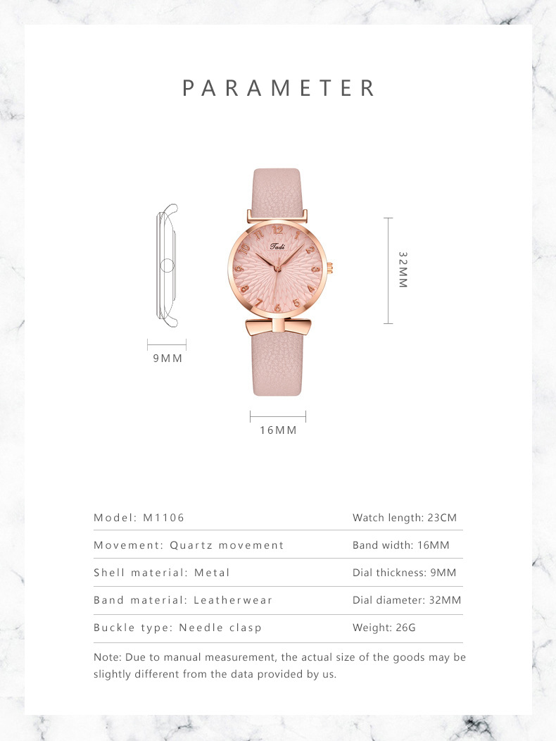 Women's Gender Elegant Simple Style Argyle Buckle Quartz Watch Women's Watches