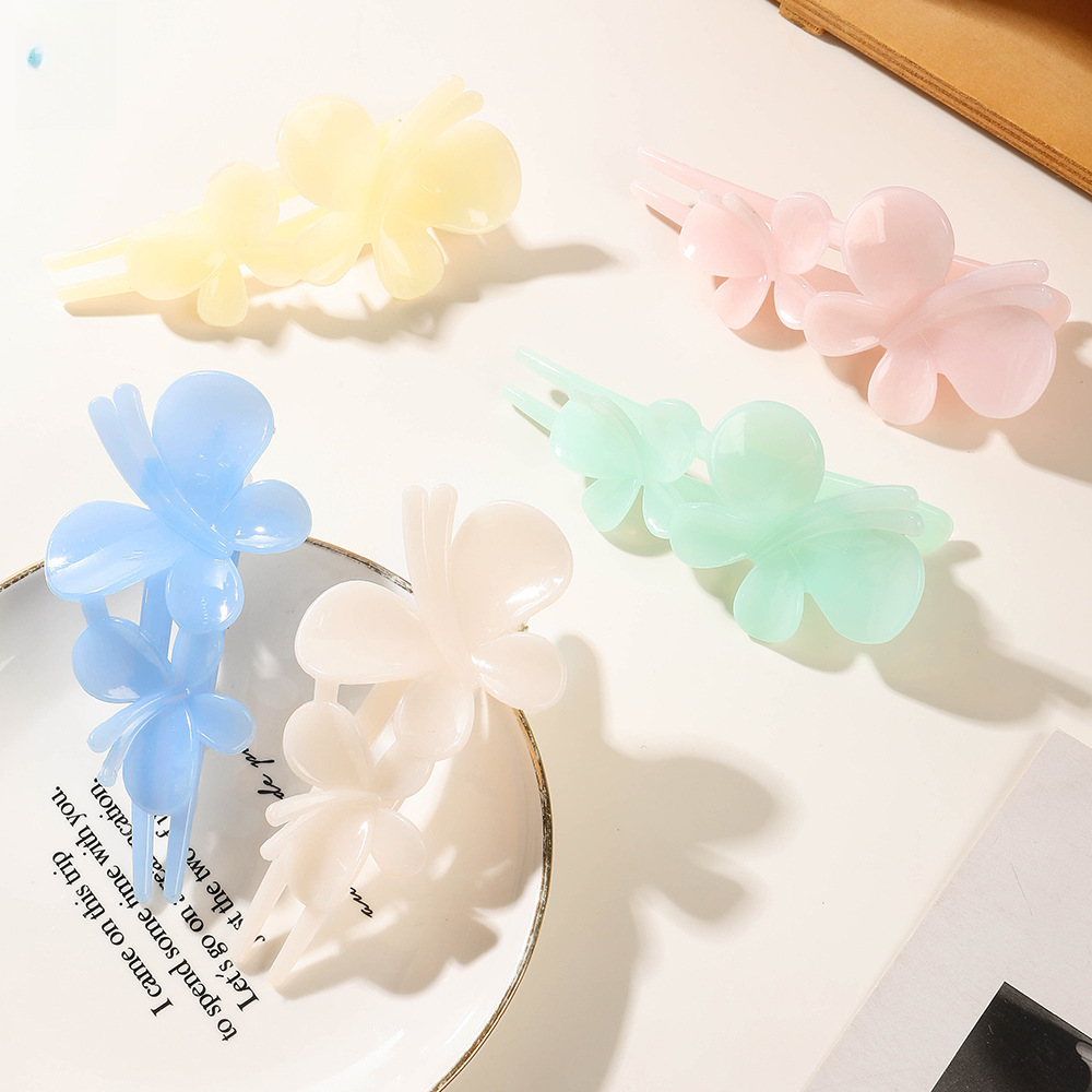 Qiyue matt värvi küljeklamber suur juuksenõel pesu näoklamber küljeklamber lihtne tukk juuksenõel pardilindiga peakate_voghion.com