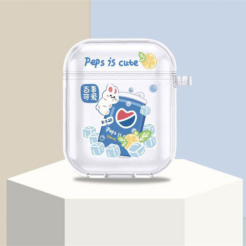 Moda de dibujos animados inalámbrica Bluetooth AirPods pro funda protectora diseño de nicho simple moda transparente funda protectora