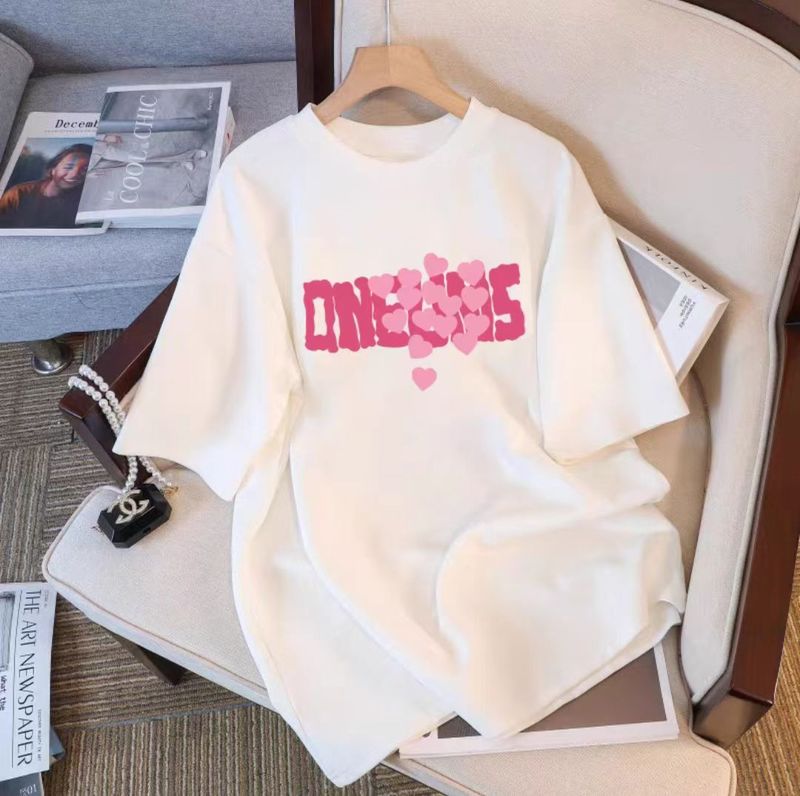 アメリカンレトロピュアコットン半袖Tシャツレディース2025年夏新作人気夏Tシャツルーズ|undefined