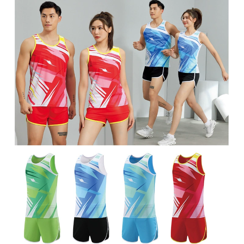 Новый спортивный костюм мужской и женский спортивный жилет для марафона и спринта спортивный костюм для соревнований тренировочный костюм спортивный костюм