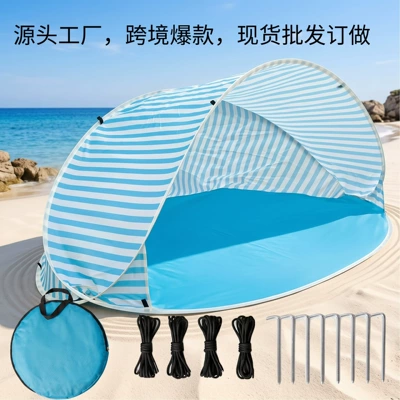 to Set Up, Sunshade, Sun – Avtomobil dam çadırları - lake-blue-stripe-1-2-people