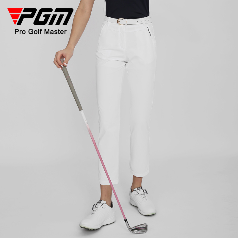 Quần golf nữ ống đứng dài 9 phân, vải chống thấm nước thoáng khí, phù hợp xuân hè — KUZ149-Quần màu xanh nước biển, KUZ149-Quần Trắng, KUZ149-quần đen