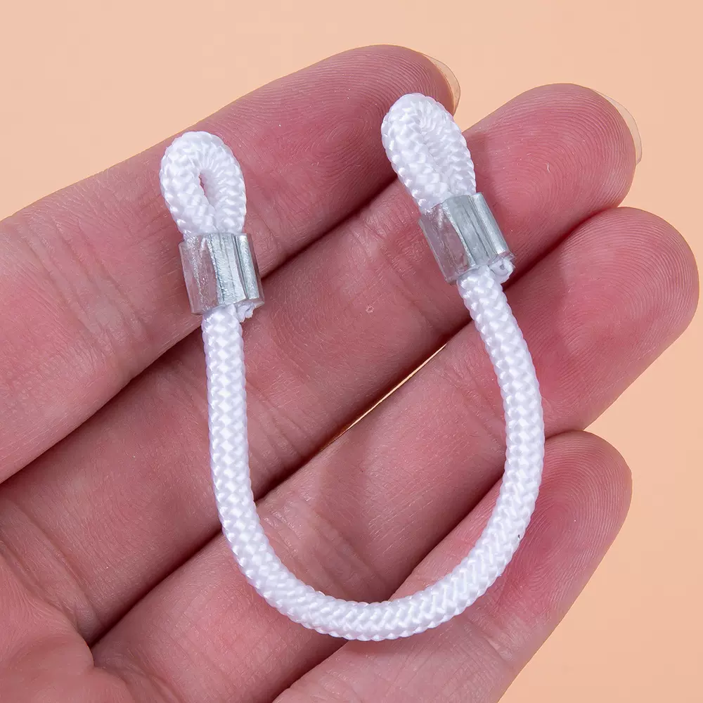 厂家直供铝套尼龙编织绳现货手工批发两端压制安全吊绳