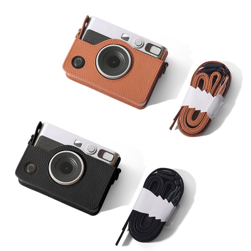 Suitable for Instax Minievo Leather Retro Camera Bag, Shoulder Bag, Storage Protective Case, Photography Bag