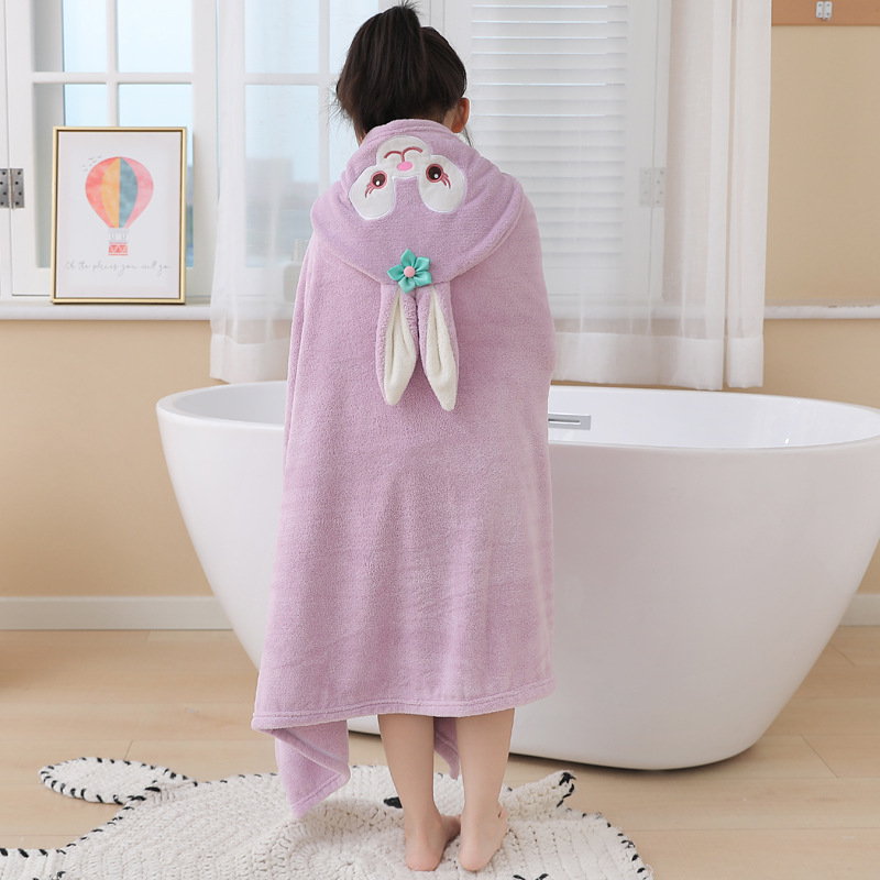 Toalla de baño para niños de dibujos animados capa para adultos con capucha para hombres y mujeres, los niños grandes pueden usar una bata de baño de secado rápido que absorbe agua, baño con capucha
