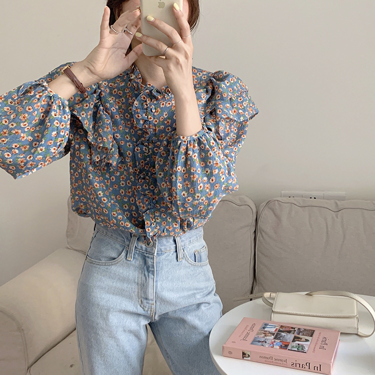 帮手描述图：韩国 chic2020秋冬新款ins风复古轻熟碎