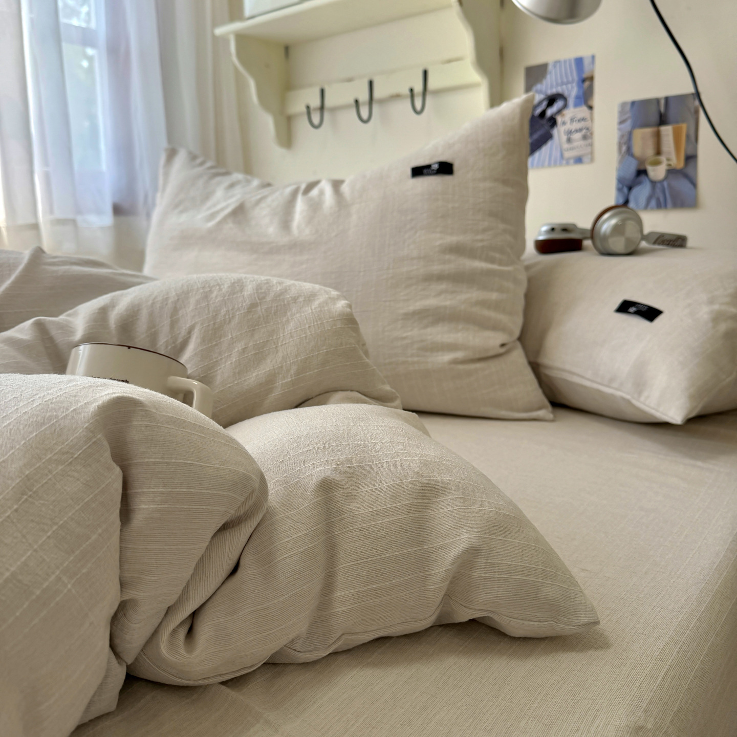 Cotton Bedding Set Four Piece Solid Colour For Home And Dormitory_voghion.com