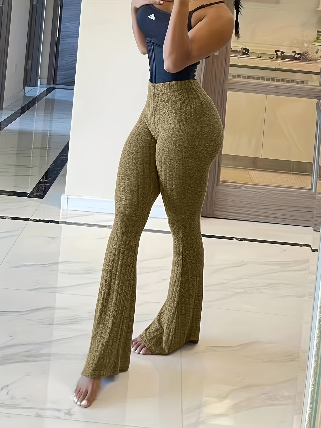 203g Weight Full Length Pants Length Polyester Fabric Type High Waist Waist Line Leggings Pants Type Micro-Elastic Elasticity Fitness, Yoga Occasion Slim Fit Type Solid Color Pattern Winter, Spring, Autumn Season Women's Gender Streetwear, Sport Style Style Women's Streetwear Sport Style Solid Color Polyester Active Bottoms Leggings 33