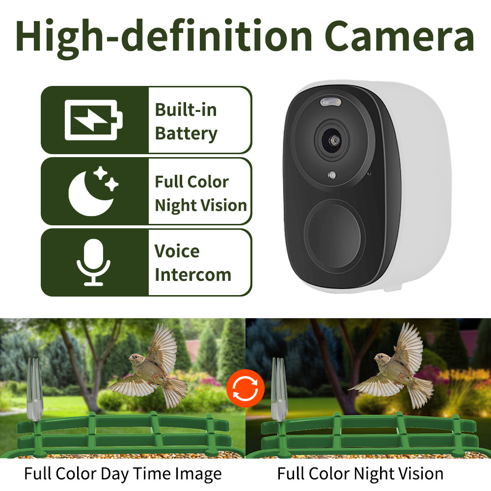 Amazon Hot Sale AI 2KHD Remote Monitoring Bird Feeder Camera