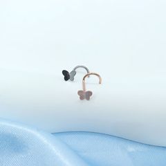 Wholesale Stainless Steel European & American Style 5-Word Bar Butterfly Nose Studs & 7-Word Nose Rings&mdash;Factory Sourced Body Piercing Accessories