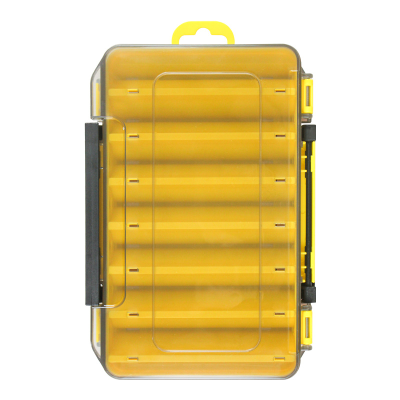 Accesorios para equipos de pesca transparente luya cebo caja de plástico caja de almacenamiento de doble capa imitación cebo falso cebo caja de fábrica al por mayor