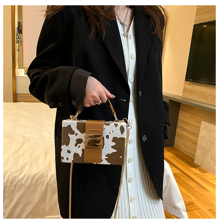 fashion hit color square bag 2021 new winter handbag chain messenger bagpicture3