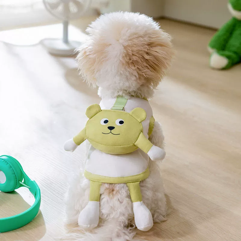 Весенне-летний рюкзак с трехмерным медведем для собак, жилет на двух ножках, летняя тонкая дышащая одежда для домашних животных и собак