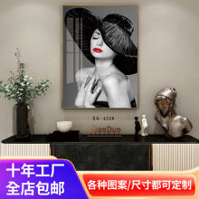 跨境热销黑人美女装饰画包邮现代卧室壁画玄关走廊入户壁个性挂画