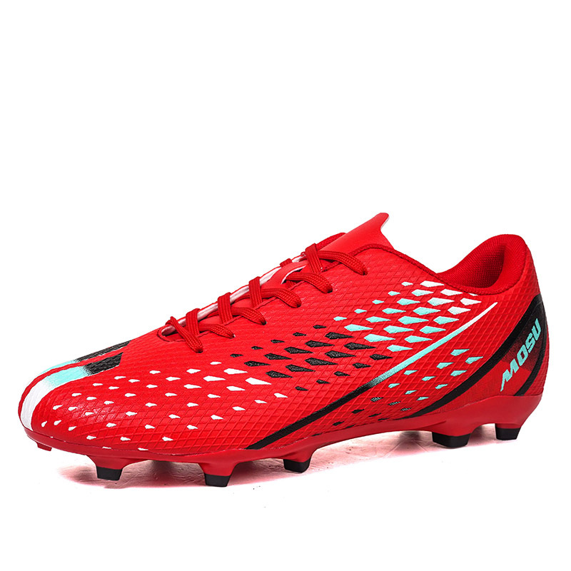 2025 zapatos de fútbol nuevo color resistente al desgaste masculino antideslizante baja mano AG clavos largos césped transfronterizo fabricante juvenil