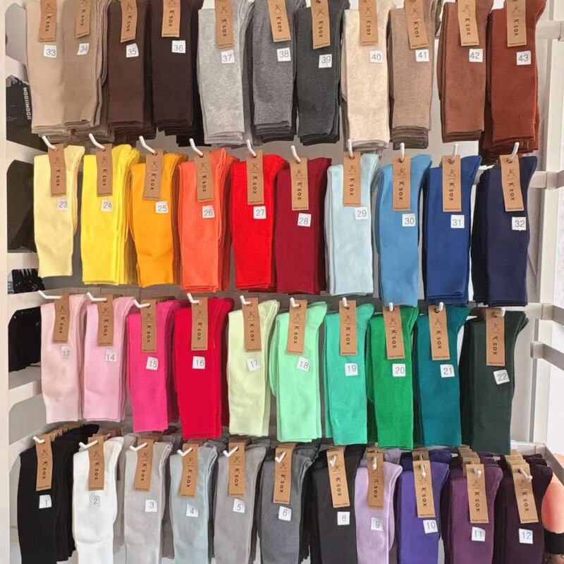 Dongdaemun Ksox Candy-Colored Girls' Slouch Socks Korean Socks Colorful Ribbed Cotton Socks All-Season High-Waist Socks Dongdaemun Ksox Candy-Colored Girls' Slouch Socks Korean Socks Colorful Ribbed Cotton Socks All-Season High-Waist Socks