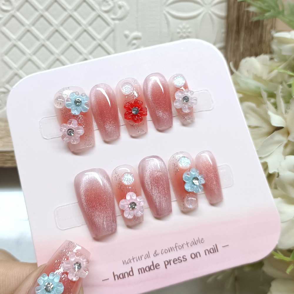 10 piezas de parche de uñas, parche de uñas de amor dulce Cool Kulomi, parche de uñas de uso manual