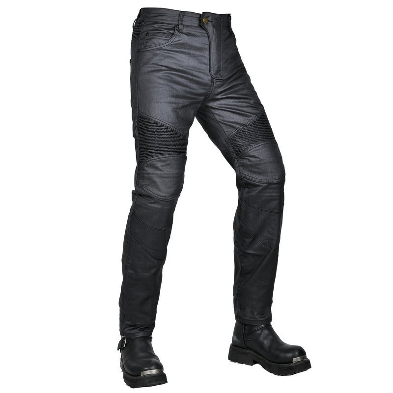 VOLERO motocicleta jeans hombres y mujeres cuatro estaciones recubiertas retro casual motocicleta pantalones de montar carreras anti-caída Pantalones