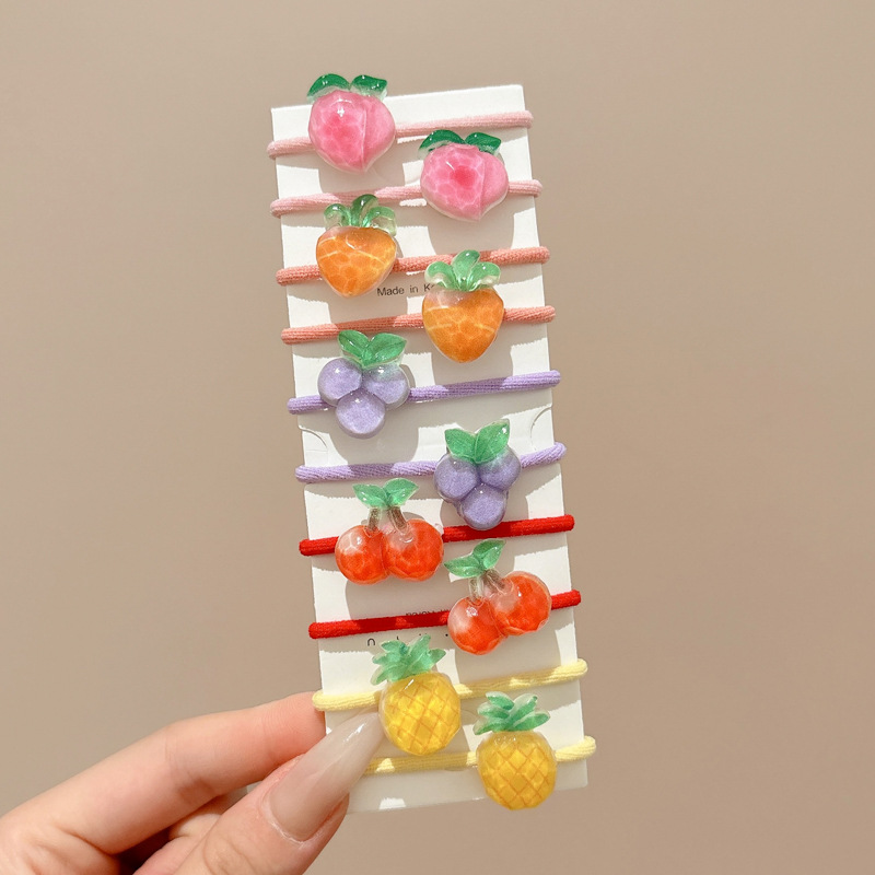 Dibujos animados para niños lindo pulgar lazo para el cabello bebé no daña el cabello cuerda alta elástico banda elástica cuerda para el cabello accesorios para el cabello