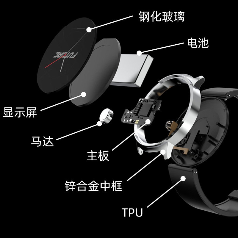 [Cross-border watch] KS02 non-invasive blood sugar smart watch measures blood pressure, blood oxygen and body temperature NFC sports bracelet