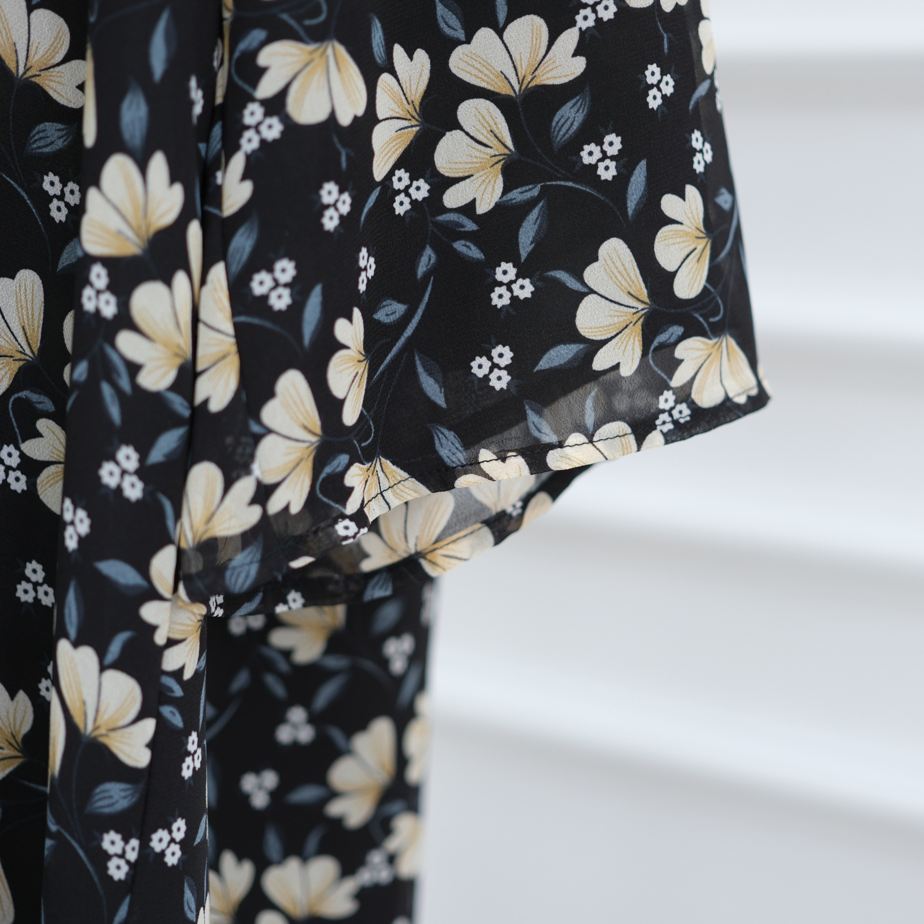 2025Loriya Dubai European And American Pure American Printed Double Layer Design Chiffon Cardigan LR1067_ecoleips.com