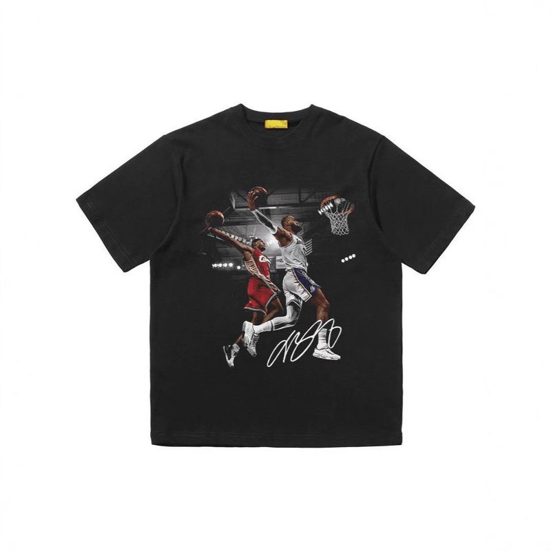 Lebron James-Heavy Cotton Trendy Brand Men's and Women's T-Shirt American Direct Injection New Short Sleeve Lebron James-Heavy Cotton Trendy Brand Men's and Women's T-Shirt American Direct Injection New Short Sleeve