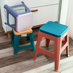 Household simple fashion restaurant thickened medium and high stool two-color stool factory wholesale thickened bathroom non-slip plastic stool