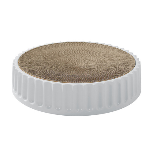 Pet round high-density corrugated paper cat scratching board, sleeping and scratching dual-purpose cat scratching board, compass cat nest, cat toy