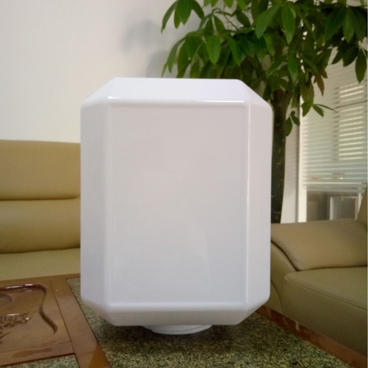 직사각형 그늘 아크릴 원통형 경치 거리 빛 야외 플라스틱 사각 병 덮개