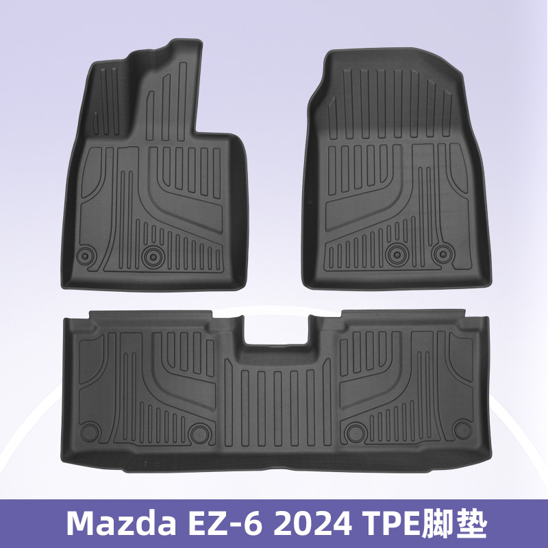 Es adecuado para Mazda EZ6 2024 3D todo el tiempo material TPE almohadilla de pie de automóvil almohadilla de suelo antisucio