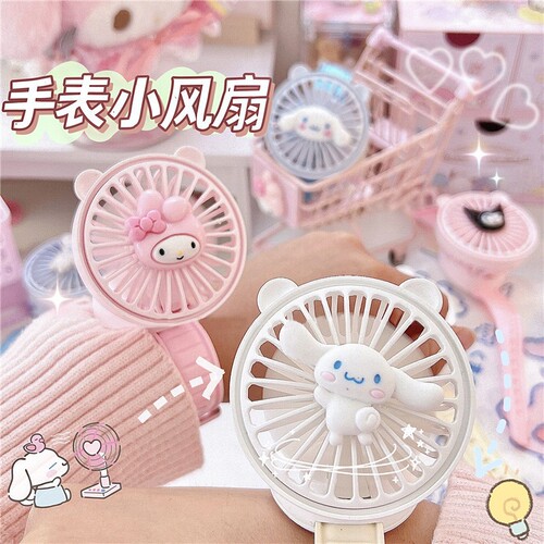 Watch fan usb charging high wind silent cute cartoon student portable mini wrist fan