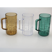 简约带把玻璃杯家用大容量水杯茶杯扎啤杯酒吧专用啤酒杯