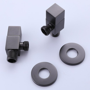 All Copper Triangle valve thickened explosion-proof gun gray basin faucet kitchen faucet water heater household water stop valve switch