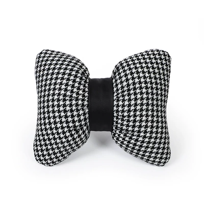 Bow Ribbon Car Headrest Headrest - knitted-houndstooth-bow-ribbon-waist