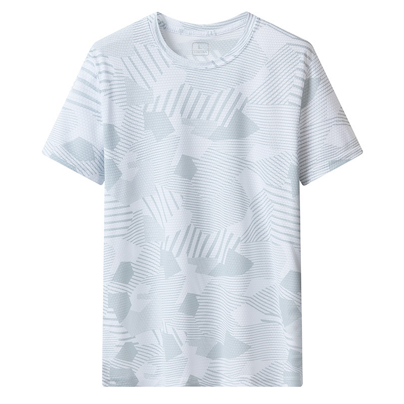 Upf50 + 日焼け止め半袖tシャツ男性夏の涼感通気性男性運動排汗ゆるい半袖氷感上着|undefined