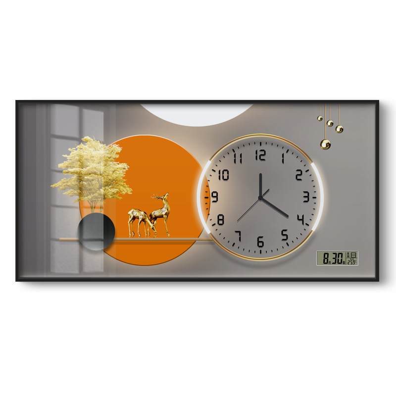 Caja de medidor de electricidad decoración pintura de gran tamaño con reloj calendario perpetuo para niñas que cubren la caja de distribución fuerte y débil pintura colgante del restaurante